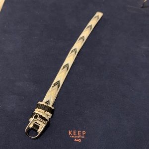 KEEP Collective black multi / black stripe single woven band